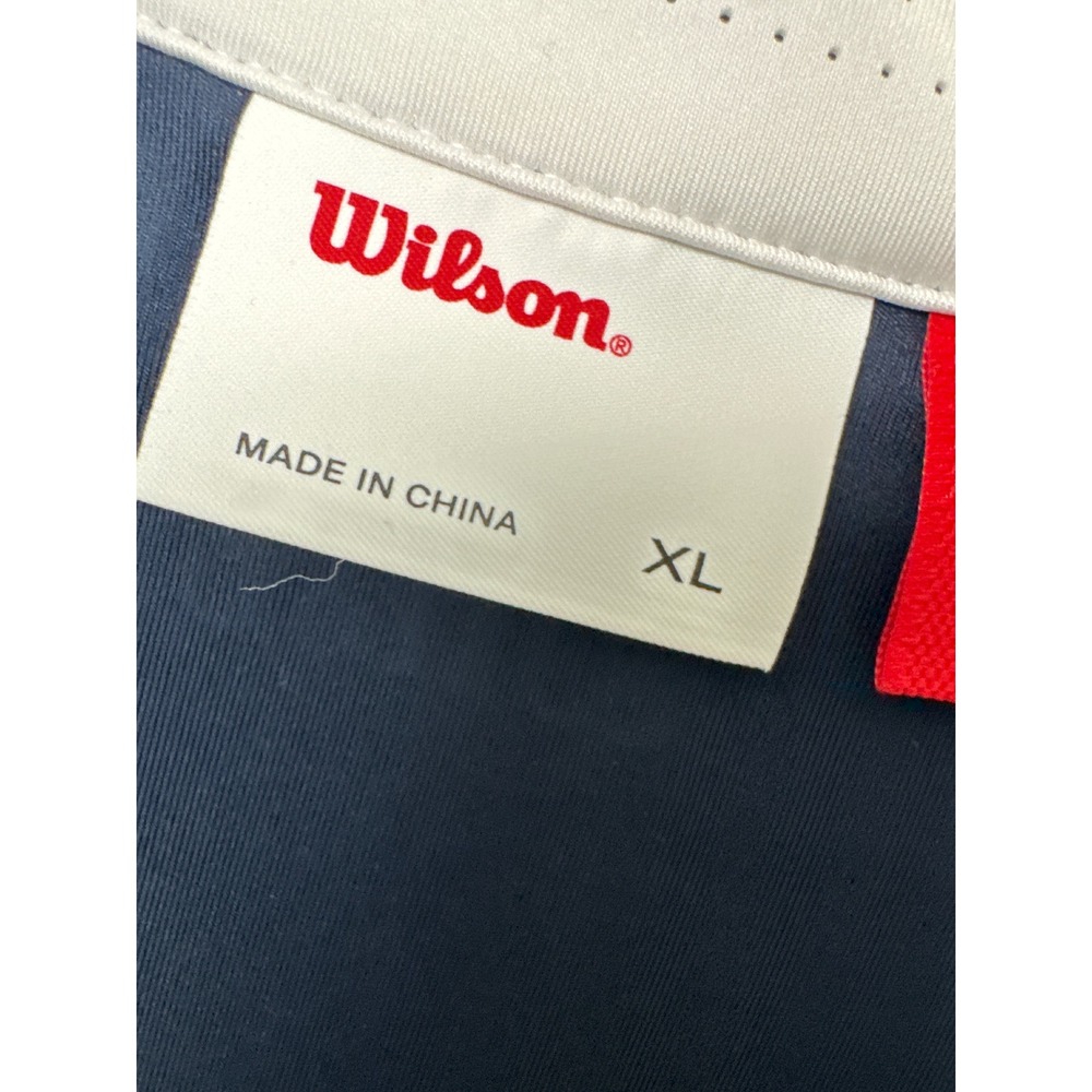 Wilson Quarter Zip Pullover Mens XL Navy Blue Excellent Performance Golf Classic - Picture 2 of 11